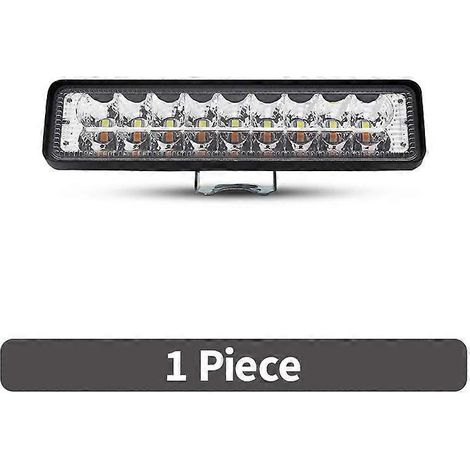 Barre lumineuse LED blanche et ambrée fine pour tout-terrain, projecteur/faisceau large, antibrouillard, pour SUV et 4x4, lampe de travail LED 54 W, 1 pièce (1/5)