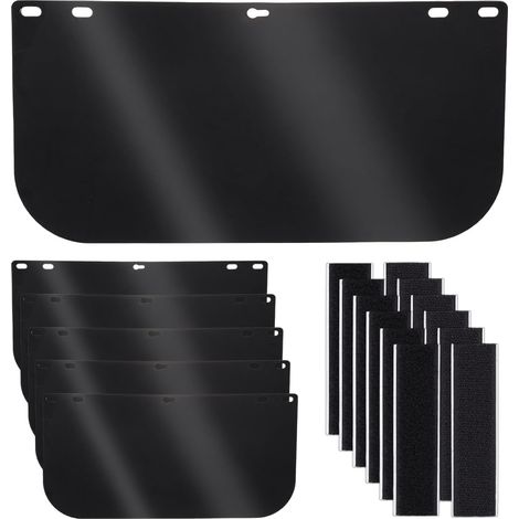 6 Pack Replacement Visor for Welding Mask 39 x 19.7 cm Replacement Visor for Welding Mask Full Face Protection for Grinding Cutting Welding