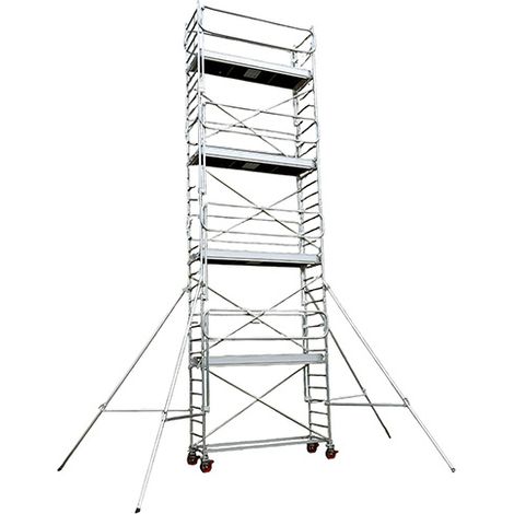 Echafaudage roulant alu - hauteur de travail max 13.90m - 7230122