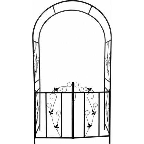 Arche de jardin avec portes acier thermolaqué vert 225 cm (1/3)