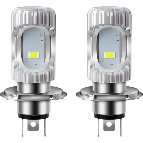 2 pièces HS1 Ampoule H4 Phares de Moto CSP 1860 SMD PX43t 35/35W Phares à Faisceau Haut/Bas 2000LM 6500K DC 9-80V