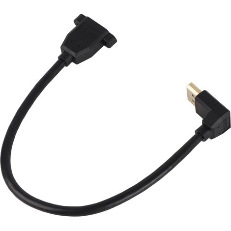 Câble DisplayPort 1.4 Anglé 90°, Mâle-Femelle, Compatible 8K 60Hz, Longueur 30cm pour PC Moniteur (1/5)