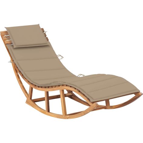 Schaukelliege mit Auflage Massivholz Teak (1/5)