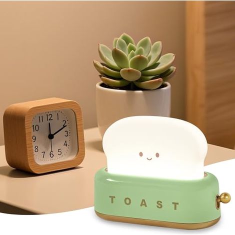 Lampe de chevet à luminosité réglable avec minuterie, un cadeau de Noël ou d'anniversaire idéal pour les garçons, les bébés et les filles - Verte