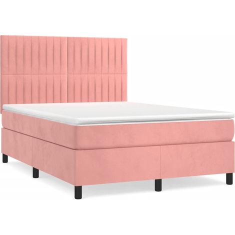 Maison Exclusive - Boxspringbett mit Matratze Rosa 140x200 cm Sam (1/5)