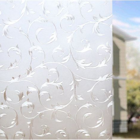 Rotolo Pellicola Per Finestre Decorativa 3d Opaca Da 45cmx2m Adesiva Vetro