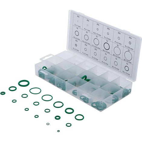 Assortiment de Joints Toriques D.3-22 mm - 225 pcs - Caoutchouc Résistant - Étanchéité Fiable - D-Work