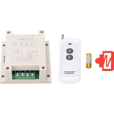 Module de commande pour moteur à courant continu, contrôleur de marche avant/arrière 10 A avec télécommande, 12-24 V CC