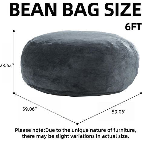 6FT Sitzsack,Sitzsackstuhl, Sofa für Erwachsene,weicher und bequemer Lesestuhl,geeignet für Schlafzimmer, Balkone und andere Orte (1/5)