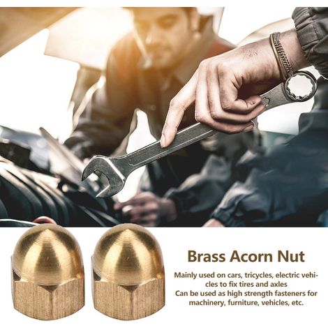 Kit 20 Écrous Borgnes Laiton Tête Bombée Hexagonaux Fixations Véhicule M5 (1/5)