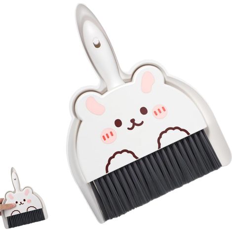 Ensemble Mini Pelle et Balayette de Table,Balai à Main avec Pelle à Poussière pour Nettoyage des Miettes sur Bureau,Table de Chevet,Clavier et Meubles,Accessoire Ménage Compact pour Maison et Bureau (1/5)