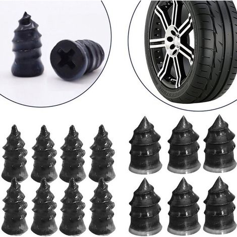 Clavos para reparar neumáticos, juego de clavos de goma para reparar coches neumáticos desinflados, tapones goma rosca neumáticos autoservicio (1/5)
