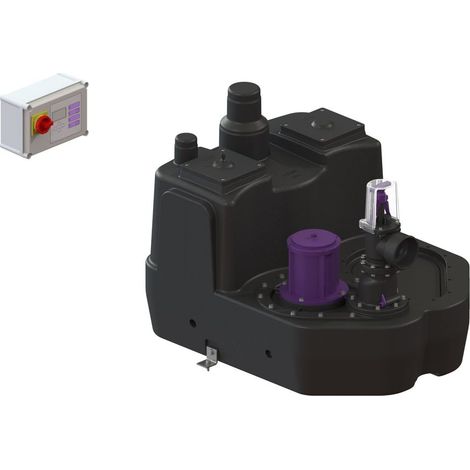 Kessel Hebeanlage Aqualift F XL 200 l Mono SPF 1500-S3, Schieber aus Kunststoff (1/2)