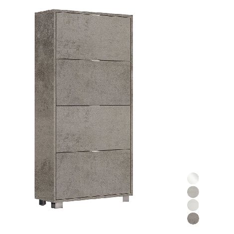 SCARPIERA CON 4 RIBALTE IN NOBILITATO- cm L76xH155xP30 Cemento- DH- pezzi 1