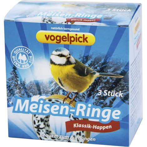 18x Meisenringe 3er 150g Vogelfutter Knödeln Streunahrung Winter Wildvögel Fett (1/2)