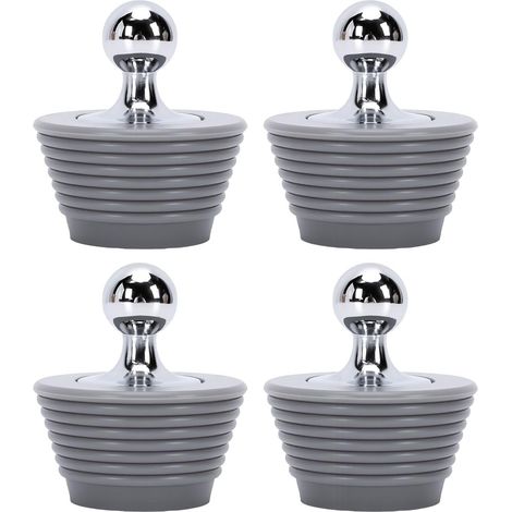 Bouchon de baignoire, caoutchouc, pour remplacement de bonde (1/5)