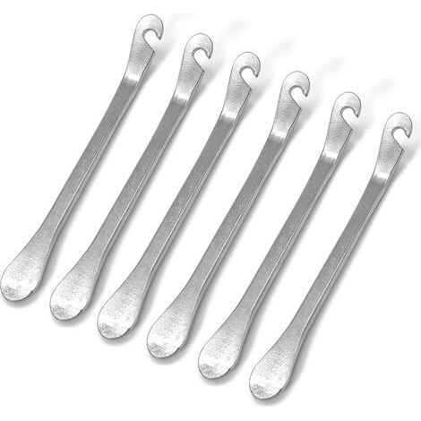 Lot de 6 leviers démonte-pneus, levier de pneu en métal, levier en caoutchouc, acier, leviers pour pneus pour vélo (1/5)