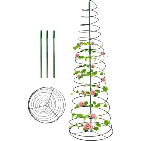 Treillis de jardin Structure de support pour grimpantes, légumes, fleurs et vignes avec cadre résistant à la rouille Cadre de croissance vertical durable pour rose, clématite, vignoble (1/5)