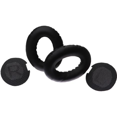 vhbw Almohadillas oídos de repuesto compatible con Bose QuietComfort 35, 25, 2, 15 auriculares, cascos - negro (1/3)
