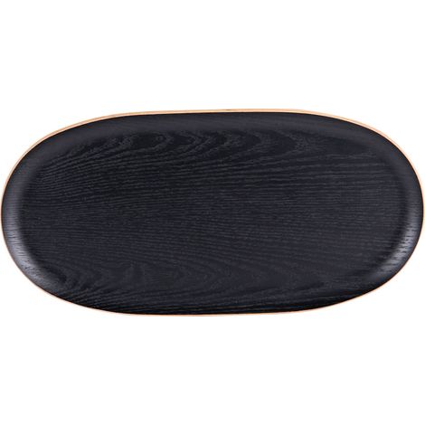 Table Passion - Plateau ovale bois noir 31x15 cm (1/3)