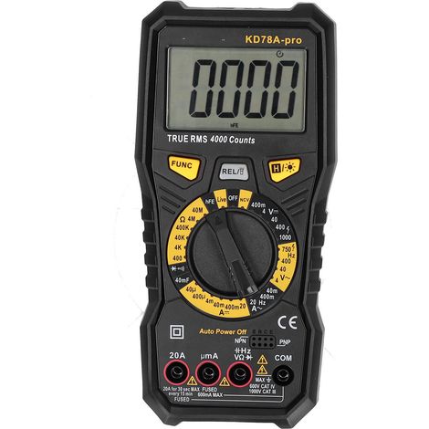 Multimètre numérique multifonction True RMS, écran LCD intelligent, sélection automatique de la gamme, capacimètre sans contact KD78A-pro (1/5)