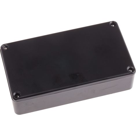 Boîtier RS PRO en Fonte d'aluminium, 114.5 x 63.6 x 30.3mm, Noir IP66, Blindé ( Prix pour 1 ) (1/2)