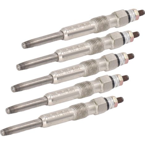 Lot de 5 bougies de préchauffage pour moteur automobile 0250202022 en alliage d'aluminium, montage direct, remplacement idéal (1/5)