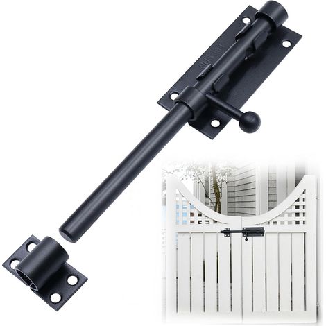 Noire Targette de Porte, Inoxydable Targette, Verrou Porte Interieure pour Portail de Jardin, FenêTres, Cabanon (8 Pouces) (1/5)