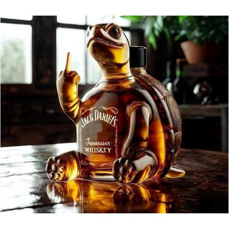 Carafe À Whisky, Verre À Whisky Personnalisé, Le Corps de La Bouteille Est : Canard, Tortue, Aigle, Bouledogue et Autres Animaux (1/4)
