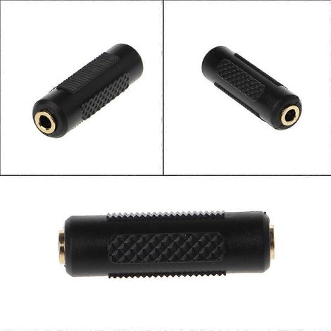 Adaptateur convertisseur/extendeur audio auxiliaire stéréo 3,5 mm femelle vers femelle (jack 3,5 mm). (1/4)