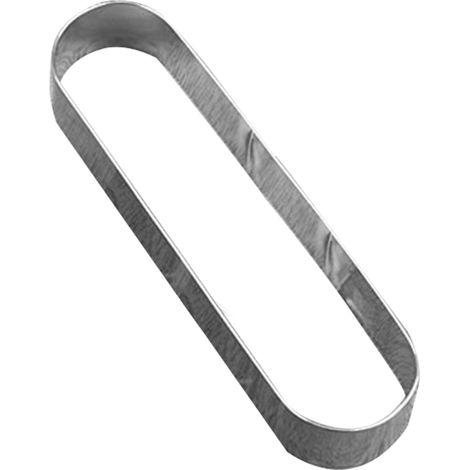 Emporte-pièce rectangulaire en acier inoxydable, forme ovale allongée, emporte-pièce géométrique en métal, forme mousse.