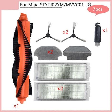 Compatible avec les accessoires Xiaomi Mijia STYTJ02YM MVVC01-JG et Viomi V2 PRO V3 SE : pièces détachées pour aspirateurs, brosse principale et filtre. (1/5)