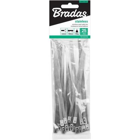 Bradas Abrazaderas de Acero Inoxidable 4,6 mm 150 mm