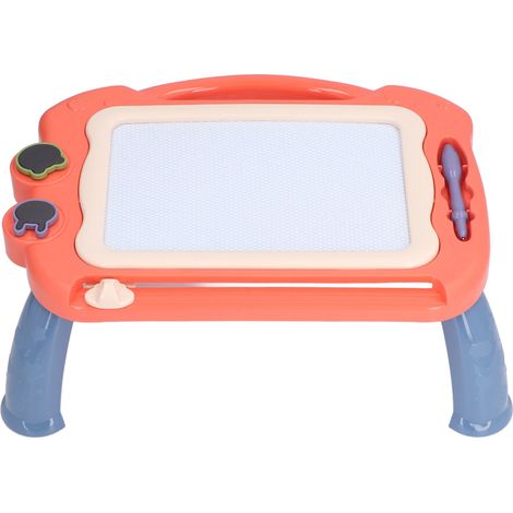 Table à Dessin Magnétique Réutilisable pour Enfants avec Pieds, Ardoise Effaçable Multicolore - Dès 3 Ans (Orange Vif) (1/5)