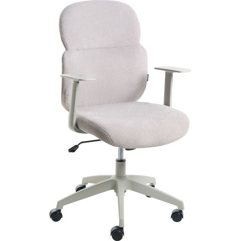 Sedia da ufficio girevole regolabile in altezza inclinabile rivestimento in tessuto grigio chiaro Lexor