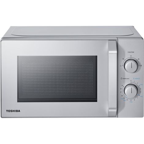 Toshiba Solo Microonde 20L MW2-MM20PE (SL), forno a microonde indipendente, 700 W, 5 livelli di potenza con pratica funzione di scongelamento, illuminazione a LED interna, argento (1/5)