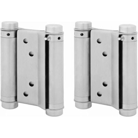 1 paire charnière paumelle portes va-et-vient ressort double action acier inoxydable saloon western, 75 mm (Charge Jusqu'à 15kg) (1/5)