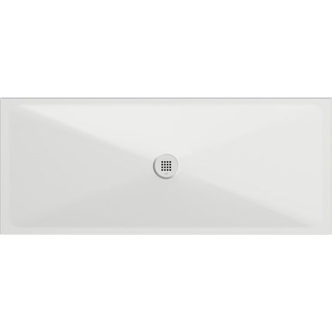 Receveur de douche rectangulaire en céramique 170x70x2cm, blanc mat