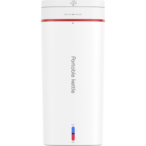 Bouilloire électrique de voyage en acier inoxydable, chauffe-eau rapide et portable, idéale pour le lait, le café et le thé (blanche).