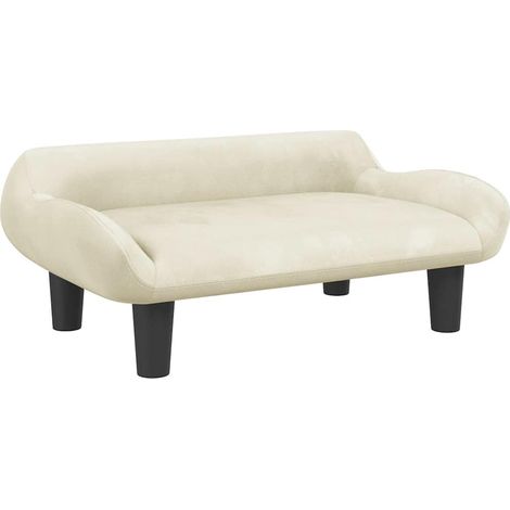 vidaXL Cama para perros de terciopelo crema 70x40x24 cm (1/2)