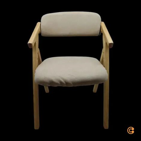 [GEBRAUCHT] B-Ware Hjh Office Besucherstuhl Klappstuhl Scandio Holzrahmen Beige Stoff