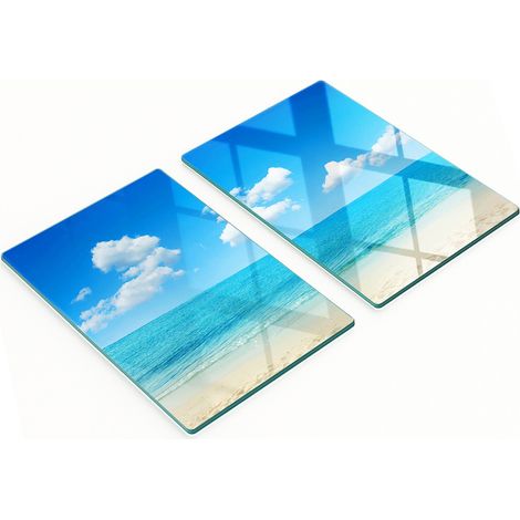 Taglieri decorativi in vetro temperato Paradise Beach 2x40x52 cm (1/5)