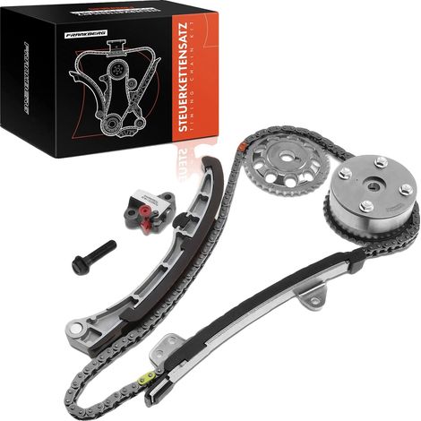 Kit de cadena de distribución, longitud de cadena de 124 eslabones, compatible con varios vehículos, diseño simplex, números de pieza intercambiables 13506-21020, 13559-21010 (1/5)