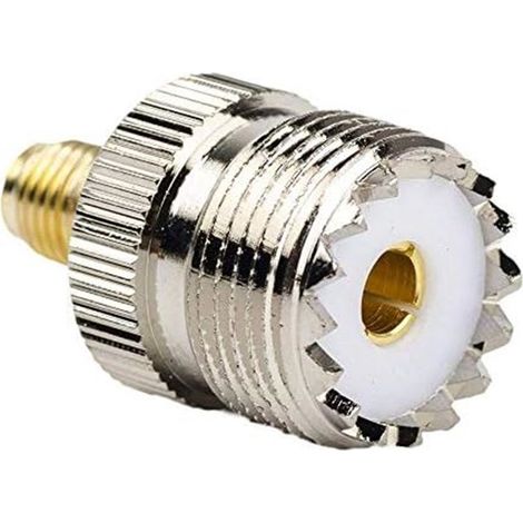 Adatto per adattatore coassiale RF da SMA femmina a UHF SO-239 femmina SO239 compatibile con radio Baofeng UV5R e GT3 - TP PL259 per antenna della stazione base (1 pezzo) (1/5)
