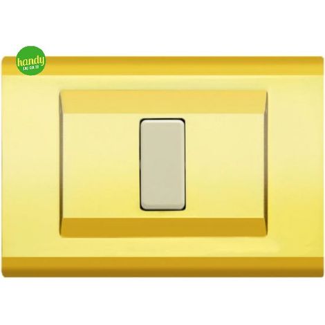 Supporto centrato 2 posti 3 moduli tond - q oro