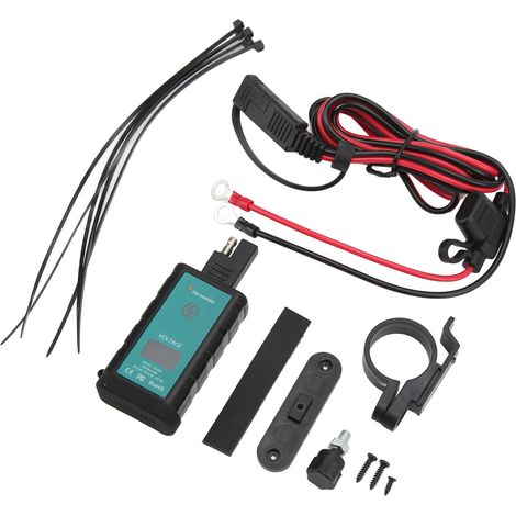 Chargeur téléphone moto étanche USB double adaptateur multifonction DC12-24V avec voltmètre pour ATV quad (1/5)