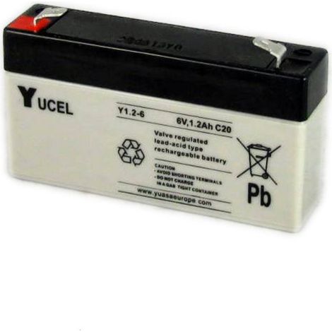 Batterie plomb étanche Y1.2-6 Yuasa Yucel 6v 1.2ah