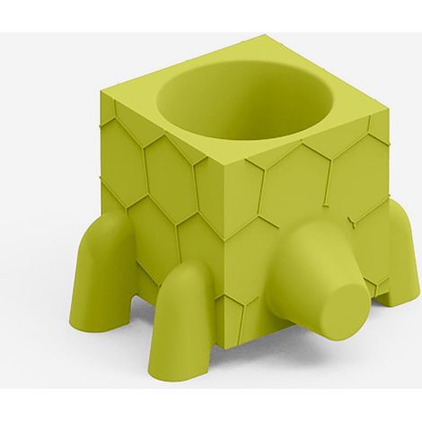 Vaso fondo da giardino design a forma di tartaruga in polietilene Ruga - Verde 3