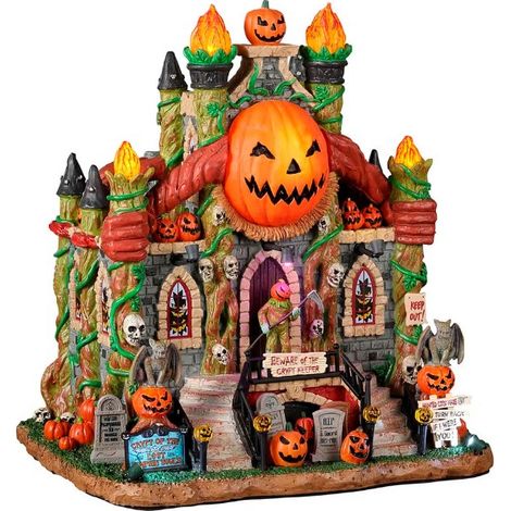 Decorazione "Crypt of the Lost Pumpkin Souls" per Villaggio di Natale e presepe, in Resina da h 17 cm (1/5)