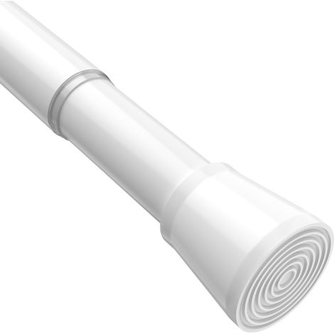 Lot de 2, Tringle à rideau de douche sans perforation, tringle à rideau, tringle à séchage de vêtements, rétractable jusqu'à 190 cm (1/5)